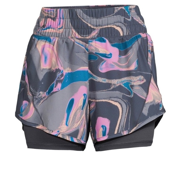 Avia Women's Plus Size Marbled Running Short With Built-in Bike Liner XXXL-22 - Picture 7 of 11